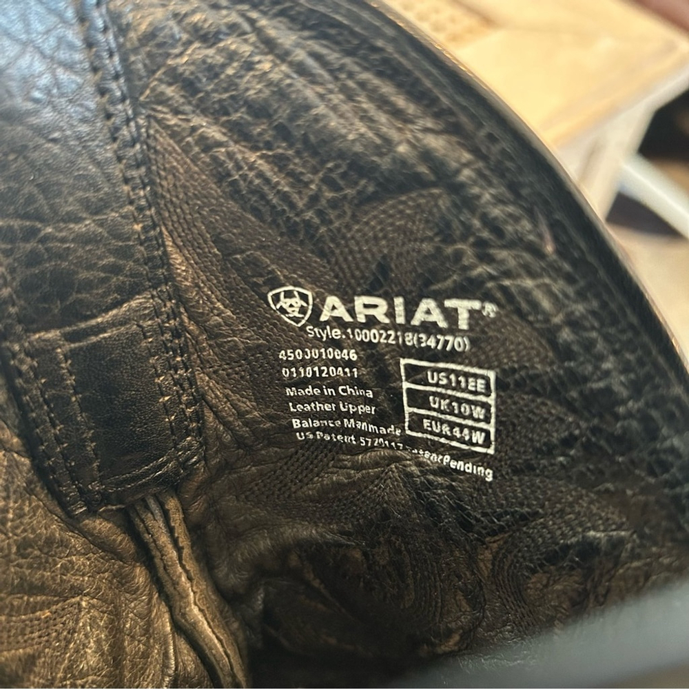 Ariat Heritage men’s cowboy boots size 11 EE (Extra Large) - Picture 7 of 11